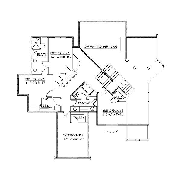 Dream House Plan - European Floor Plan - Upper Floor Plan #5-405