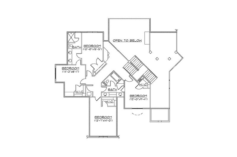 Dream House Plan - Floor Plan - Upper Floor for European House Plan #5-405 - 7 bed, 5 bath