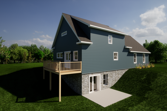 Exterior - Other Elevation 3 for Craftsman House Plan #1116-22 - 3 bed, 2 bath