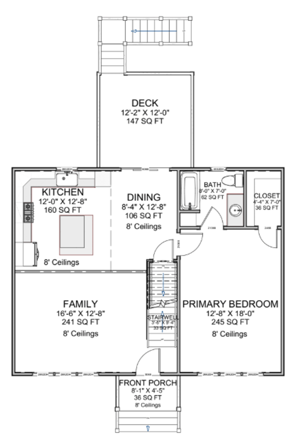 Craftsman Floor Plan - Main Floor Plan #1116-32