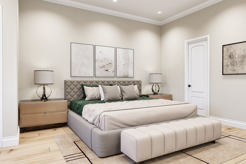House Blueprint - Interior - Master Bedroom for Farmhouse House Plan #54-680 - 3 bed, 2 bath