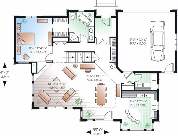 Dream House Plan - Traditional Floor Plan - Main Floor Plan #23-727