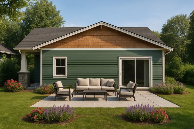 Dream House Plan - Exterior - Rear Elevation for Craftsman House Plan #112-301 - 2 bed, 1 bath