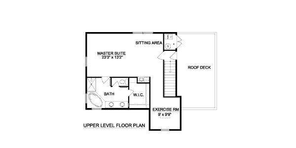 Adobe / Southwestern Floor Plan - Upper Floor Plan #116-293