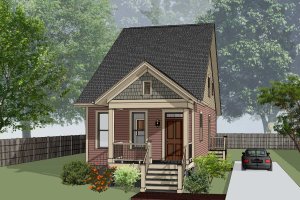 Cottage Exterior - Front Elevation Plan #79-177