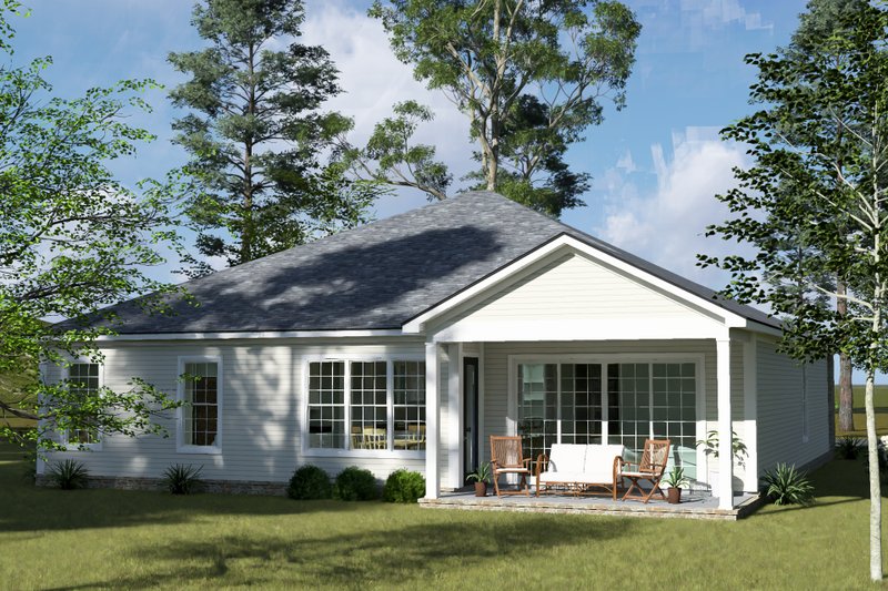 Home Plan - Exterior - Rear Elevation for Cottage House Plan #513-2422 - 4 bed, 2.5 bath