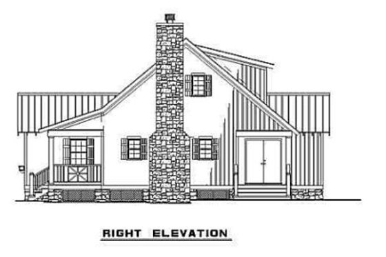 Exterior - Other Elevation 1 for Farmhouse House Plan #17-2020 - 2 bed, 2 bath