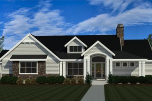 House Blueprint - Craftsman Exterior - Front Elevation Plan #920-124