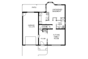 European Style House Plan - 3 Beds 2 Baths 1288 Sq/Ft Plan #18-226 