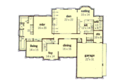 European Style House Plan - 4 Beds 4.5 Baths 4180 Sq/Ft Plan #16-236 