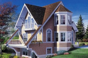 Cottage Exterior - Front Elevation Plan #23-505