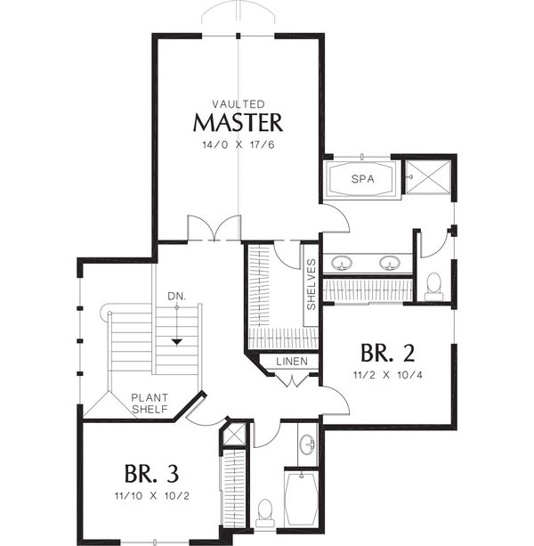 Home Plan - Craftsman Floor Plan - Upper Floor Plan #48-118