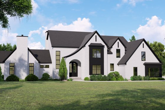 European Exterior - Front Elevation Plan #1064-125