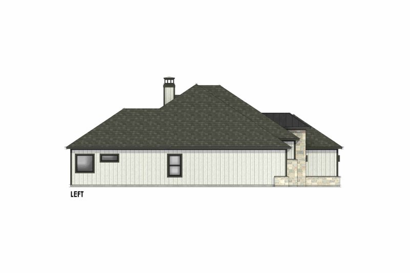 Architectural House Design - Exterior - Other Elevation for Prairie House Plan #1096-102 - 4 bed, 2 bath