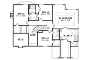 European Style House Plan - 4 Beds 3.5 Baths 2465 Sq/Ft Plan #67-509 