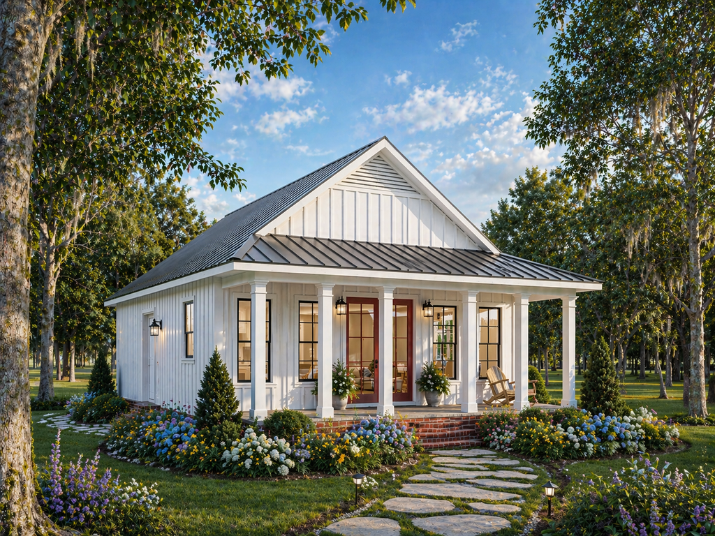 Exterior - Front Elevation 2 for Traditional House Plan #44-245 - 2 bed, 2 bath