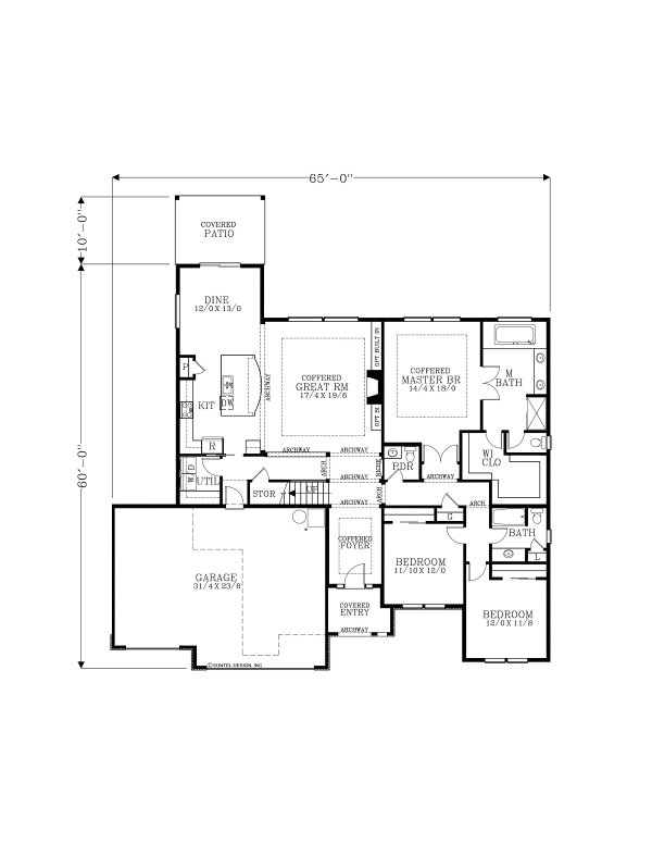 Craftsman Floor Plan - Main Floor Plan #53-678