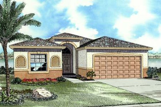 Exterior - Front Elevation for Cottage House Plan #420-110 - 3 bed, 2 bath