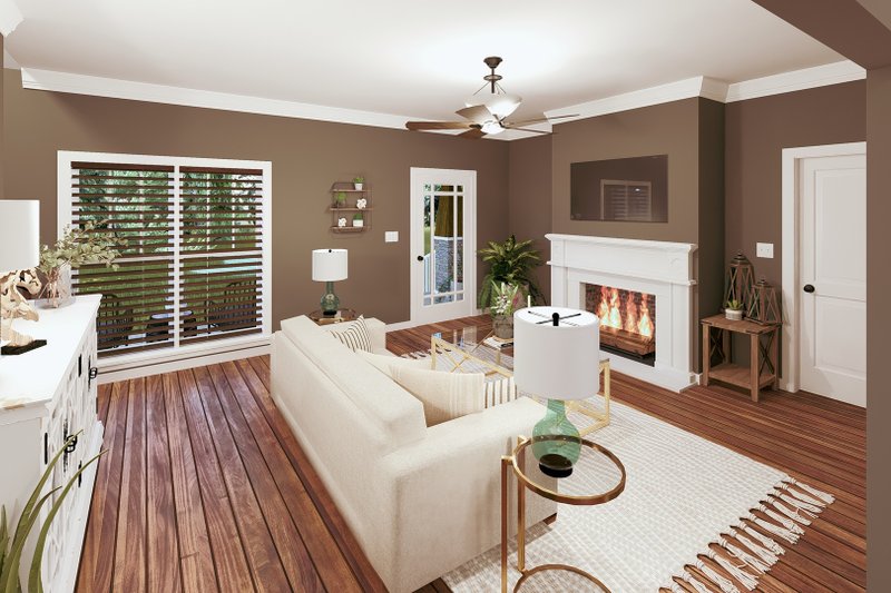 Architectural House Design - Interior - Family Room for Bungalow House Plan #44-197 - 3 bed, 2.5 bath
