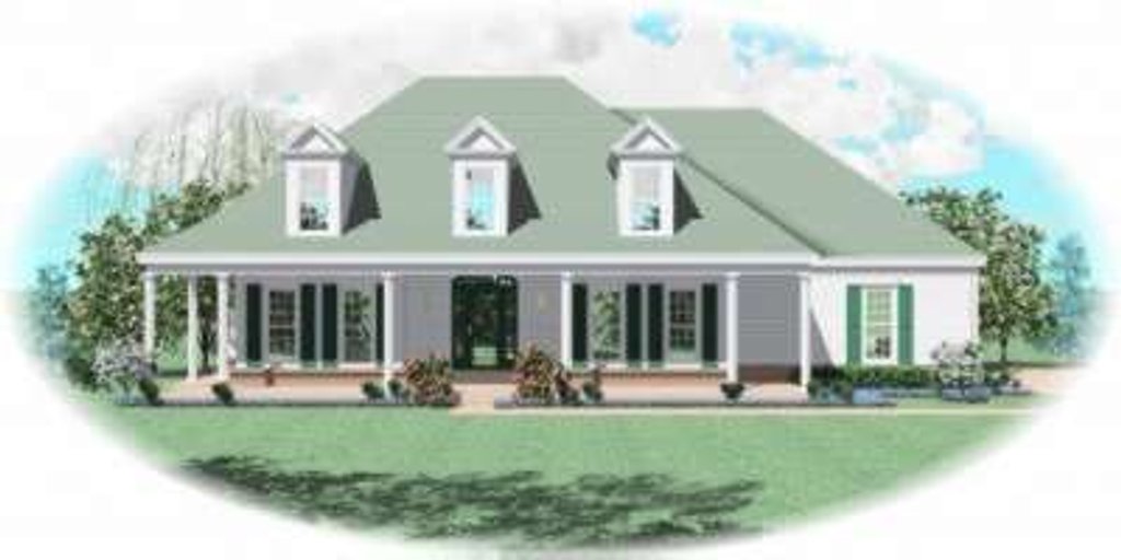 Exterior - Front Elevation 2 for Southern House Plan #81-775 - 3 bed, 2.5 bath