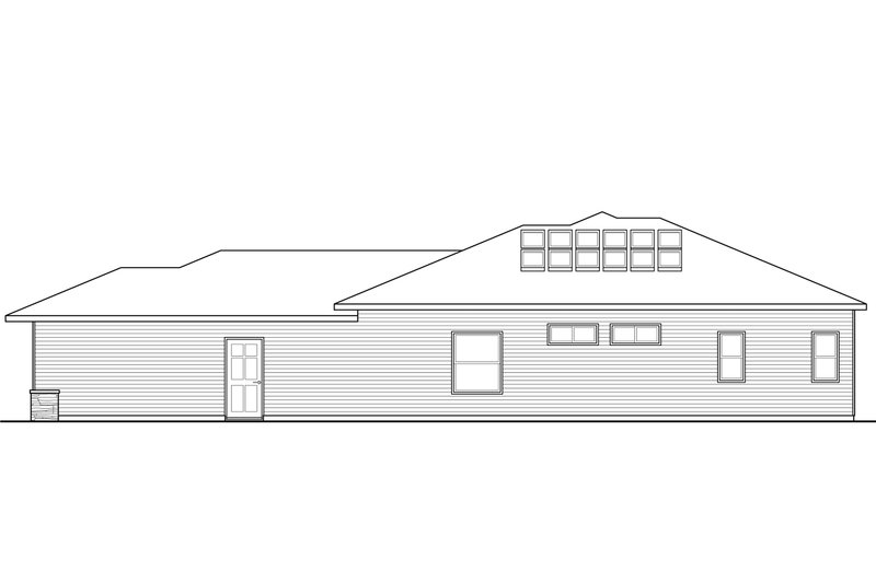 Dream House Plan - Exterior - Other Elevation 1 for Ranch House Plan #124-927 - 2 bed, 2 bath