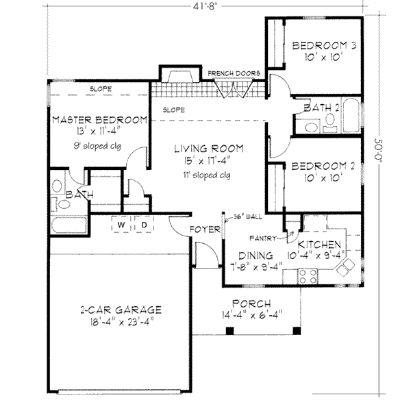 Home Plan - Country Floor Plan - Main Floor Plan #410-260