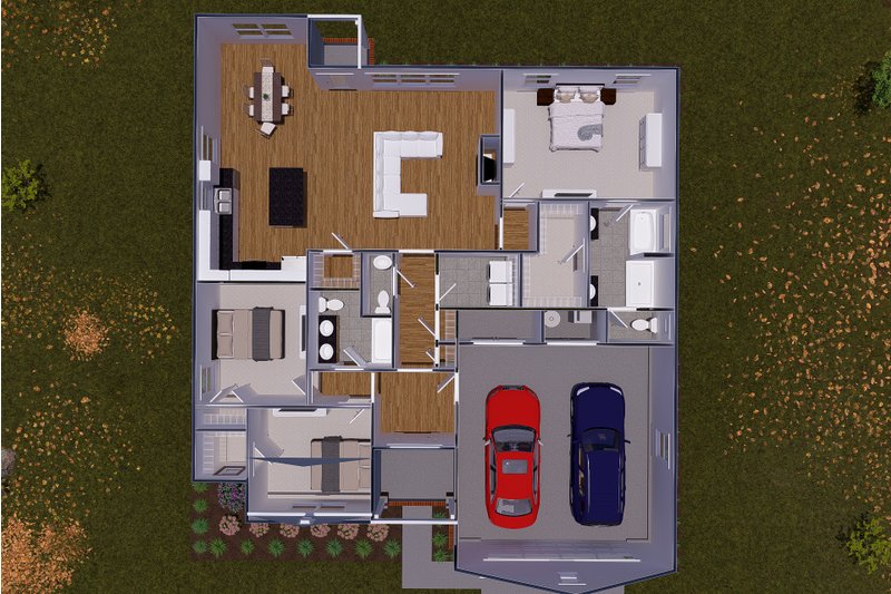 Dream House Plan - Floor Plan - Main Floor 1 for Ranch House Plan #513-2173 - 3 bed, 2.5 bath