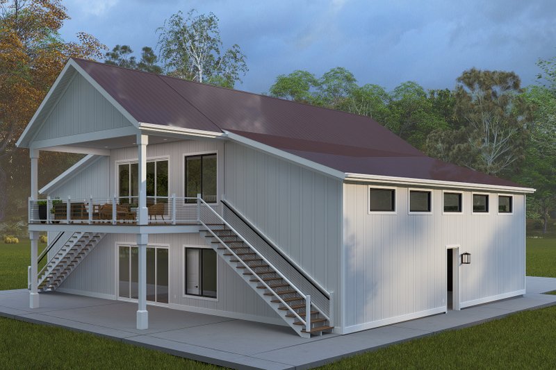 Home Plan - Exterior - Rear Elevation 1 for Barndominium House Plan #1060-395 - 2 bed, 1.5 bath