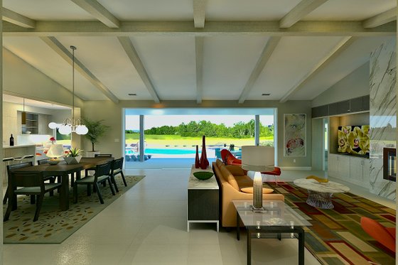 Interior - Family Room 1 for Ranch House Plan #489-15 - 4 bed, 4.5 bath