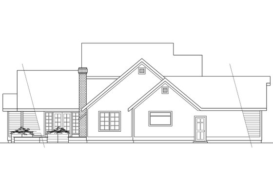 Exterior - Other Elevation for Country House Plan #124-173 - 3 bed, 2.5 bath