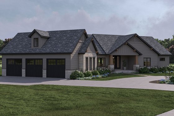 Exterior - Other Elevation for Craftsman House Plan #455-212 - 2 bed, 2.5 bath