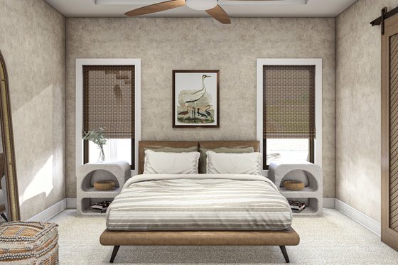 Interior - Master Bedroom 1 for Adobe / Southwestern House Plan #455-503 - 4 bed, 2.5 bath