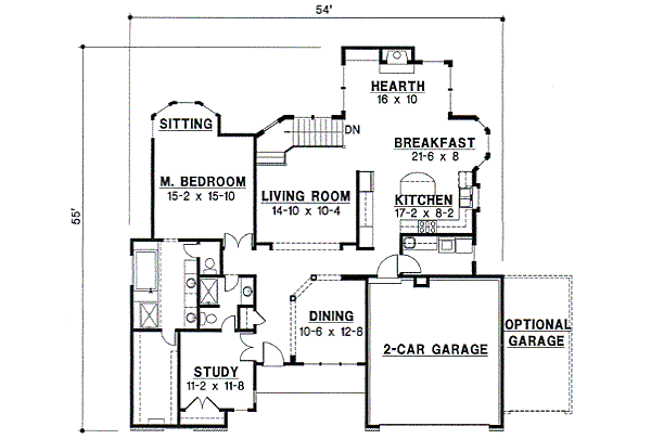 Traditional Floor Plan - Main Floor Plan #67-248