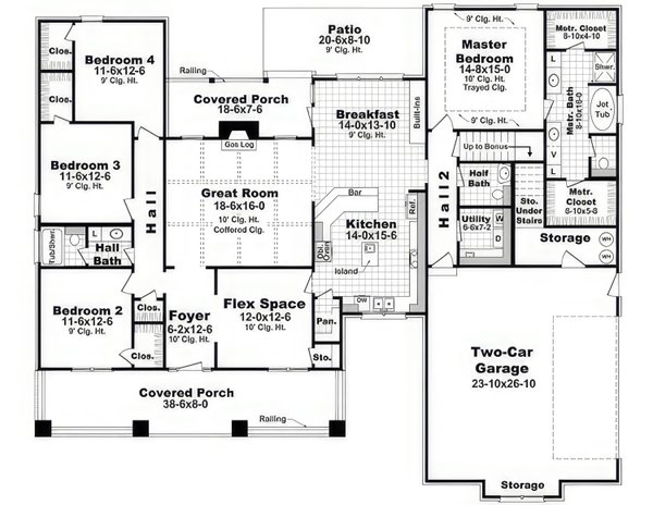 House Blueprint - Farmhouse Floor Plan - Main Floor Plan #21-604