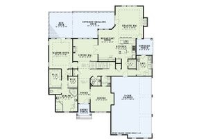 Floor Plan - Main Floor for European House Plan #17-444 - 4 bed, 4.5 bath
