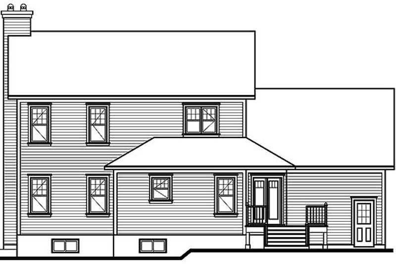 Dream House Plan - Exterior - Rear Elevation for Traditional House Plan #23-378 - 3 bed, 2.5 bath