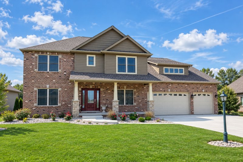 Architectural House Design - Exterior - Front Elevation 2 for Traditional House Plan #20-1797 - 4 bed, 4 bath