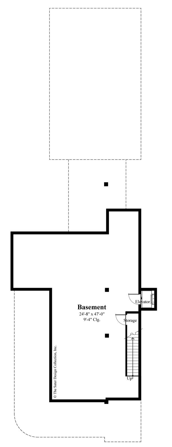 Architectural House Design - Classical Floor Plan - Lower Floor Plan #930-526