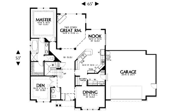 Dream House Plan - Traditional Floor Plan - Main Floor Plan #48-326