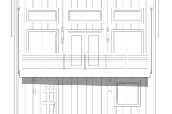 Exterior - Rear Elevation for Contemporary House Plan #932-531 - 3 bed, 2 bath