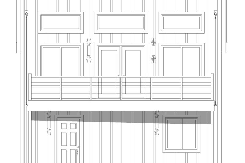 Architectural House Design - Exterior - Rear Elevation for Contemporary House Plan #932-531 - 3 bed, 2 bath