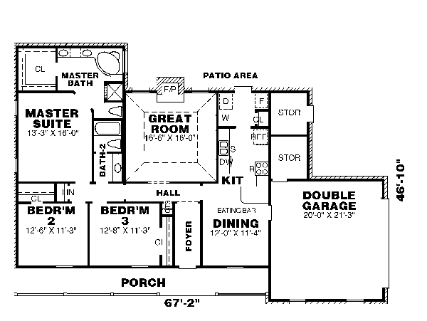 Traditional Floor Plan - Main Floor Plan #34-151