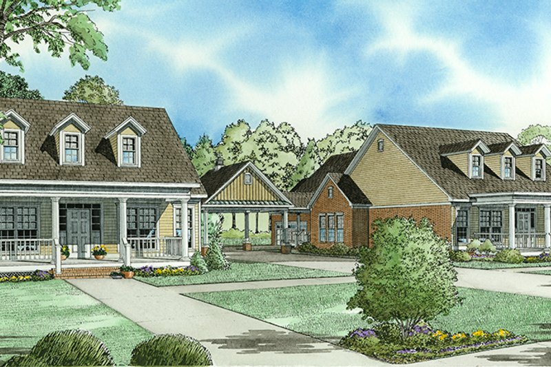 Dream House Plan - Farmhouse Exterior - Front Elevation Plan #17-2208