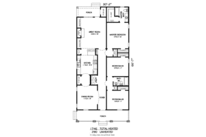 Floor Plan - Main Floor for Traditional House Plan #424-201 - 3 bed, 2 bath