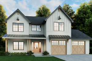 Home Plan - Farmhouse Exterior - Front Elevation Plan #1093-4
