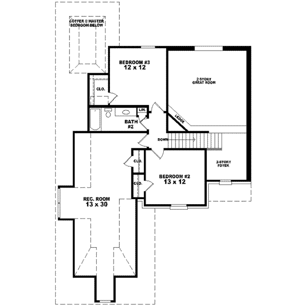 European Floor Plan - Upper Floor Plan #81-750