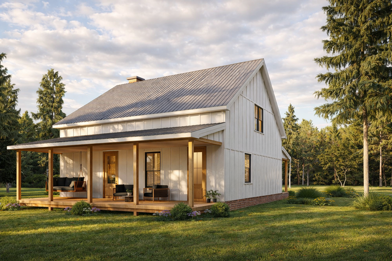 Architectural House Design - Exterior - Rear Elevation for Farmhouse House Plan #1117-32 - 3 bed, 2.5 bath