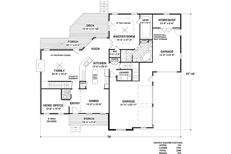 House Plan Design - Floor Plan - Main Floor for Traditional House Plan #56-585 - 4 bed, 3.5 bath