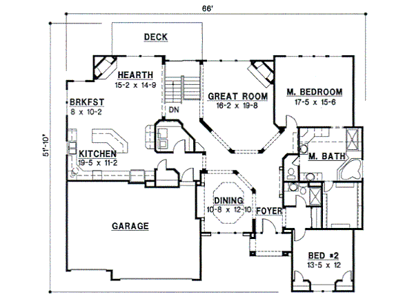European Floor Plan - Main Floor Plan #67-686