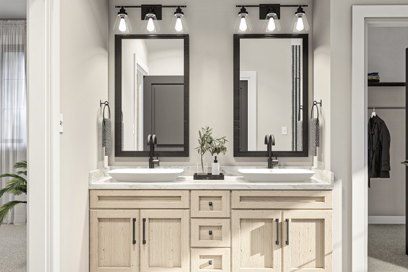 House Blueprint - Interior - Bathroom for Barndominium House Plan #455-625 - 3 bed, 2.5 bath